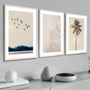 Kit 3 Quadros Decorativos Praia e Mar