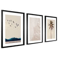 Kit 3 Quadros Decorativos Praia e Mar