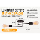 Luminária de Teto Sputnik 2 Braços