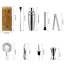 Kit Barman Luxo 12 Peças LUWAVE