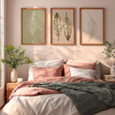 Kit 3 Quadros Decorativos Folhas Verdes