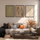 Kit 3 Quadros Decorativos Folhas Verdes