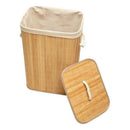 Cesto Organizador de Roupas em Bambu com Tampa